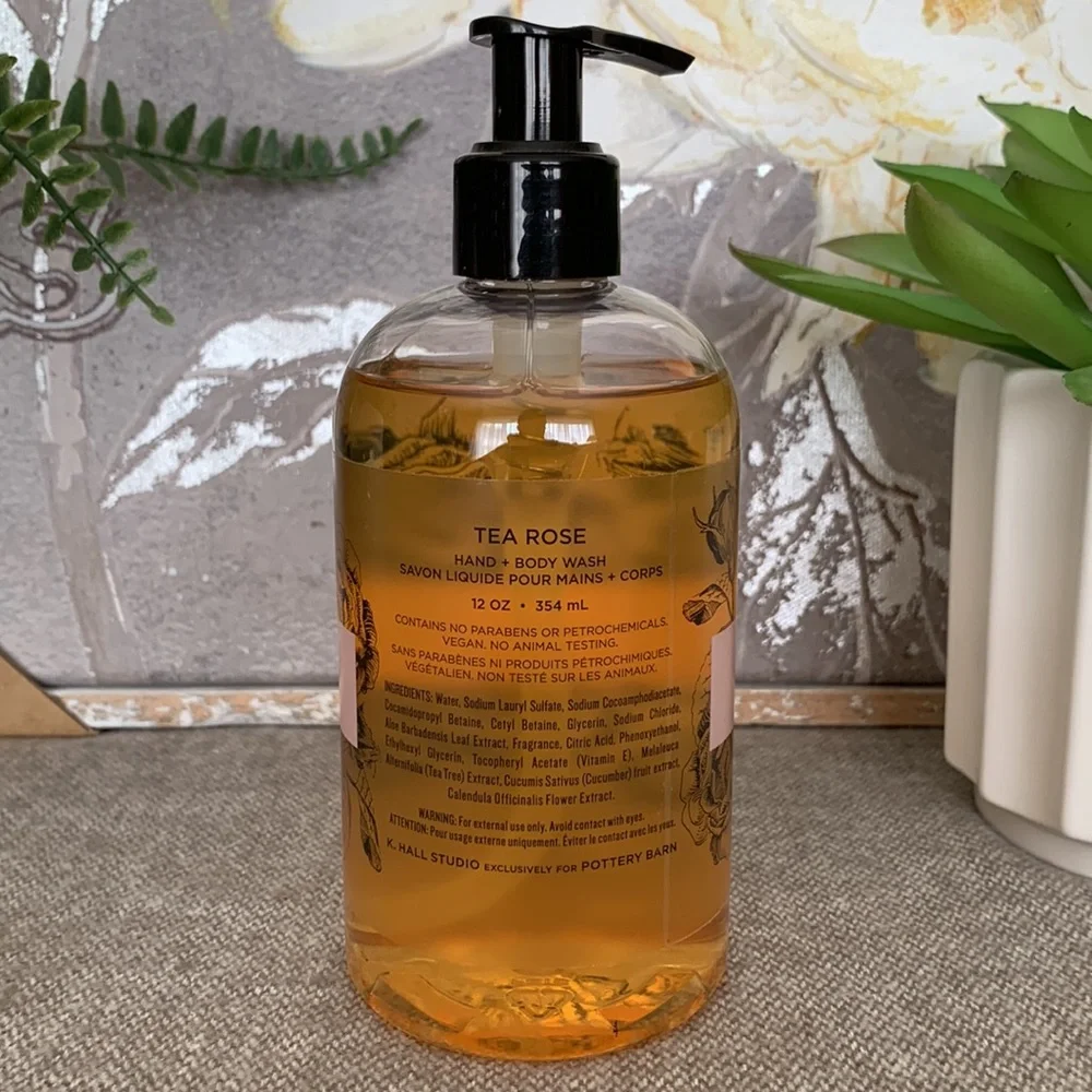 POTTERYBARN Tea Rose Hand + Body Wash 12oz. (Rare, Discontinued) NWT